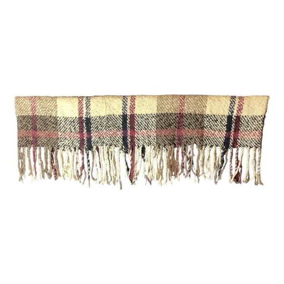 Plaid Fringe Scarf Wrap Shawl With Tassels One Size Multicolor Tartan Pattern - Picture 8 of 8